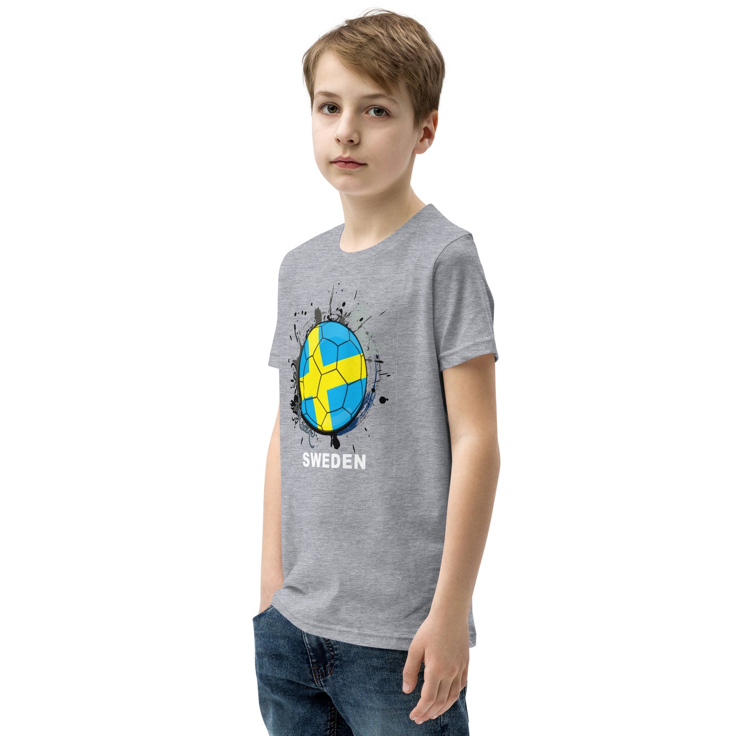 Sweden Soccer Youth Short Sleeve T-Shirt - darks