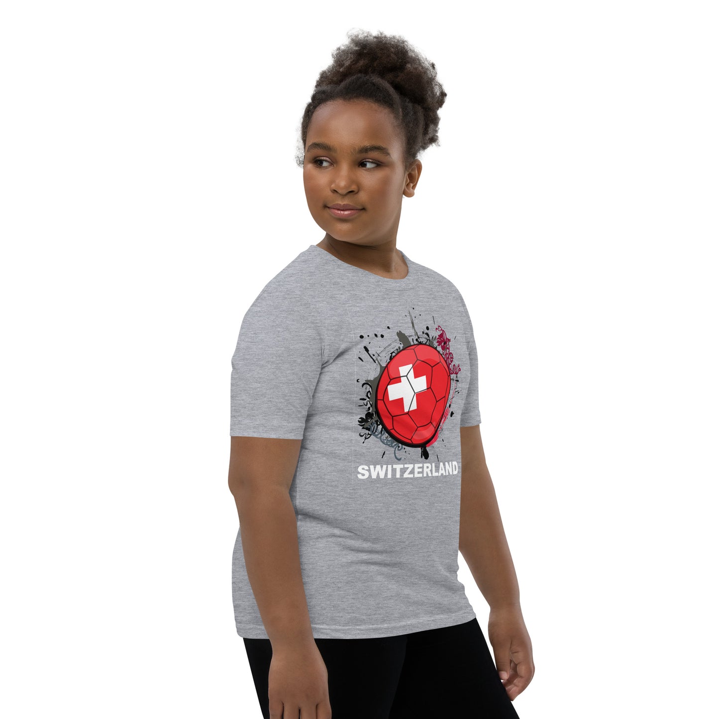 Switzerland Soccer Youth Short Sleeve T-Shirt - darks