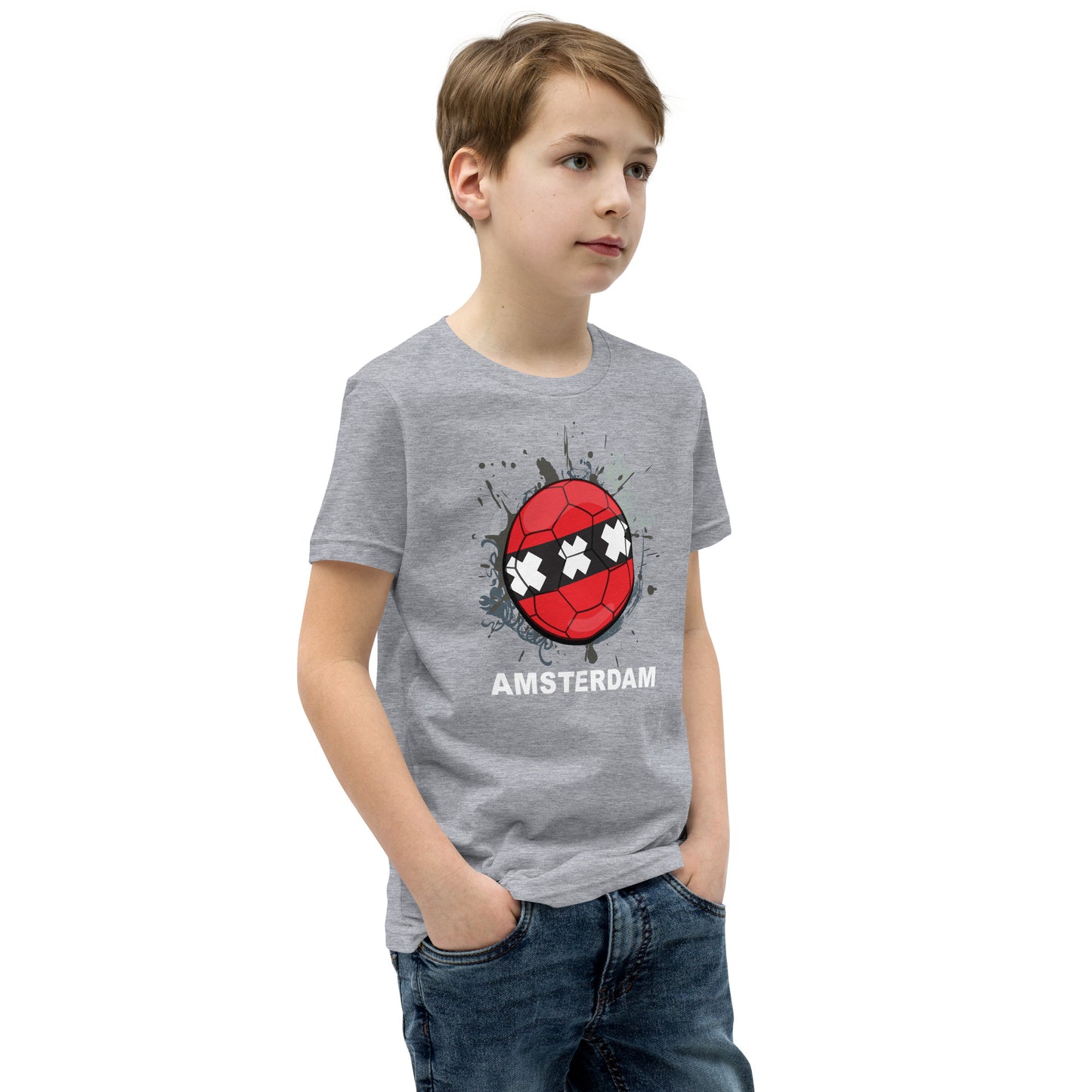 Amsterdam Soccer Youth Short Sleeve T-Shirt - darks