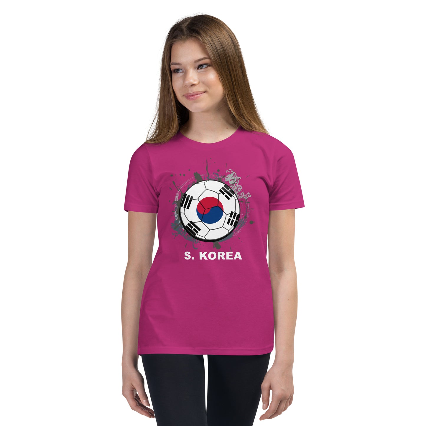 South Korea Soccer Youth Short Sleeve T-Shirt - darks