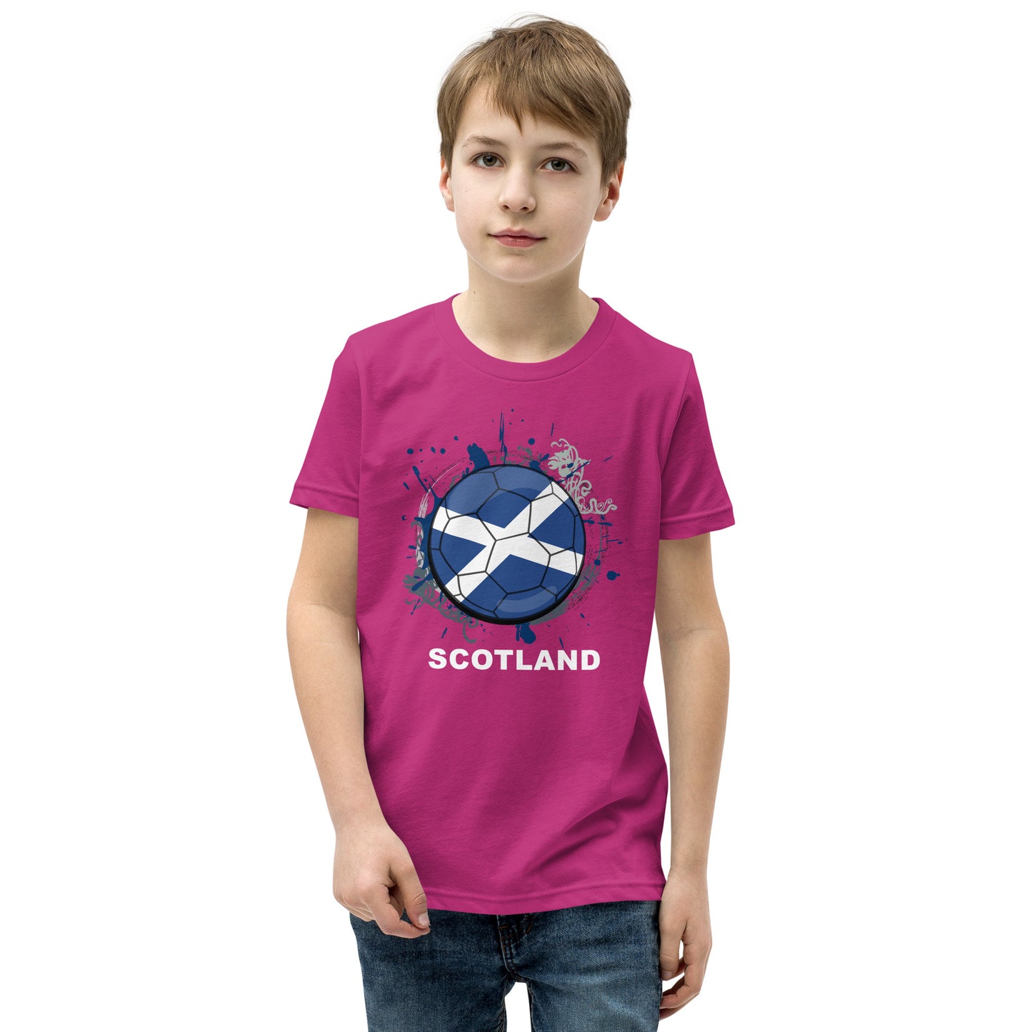 Scotland Soccer Youth Short Sleeve T-Shirt - darks