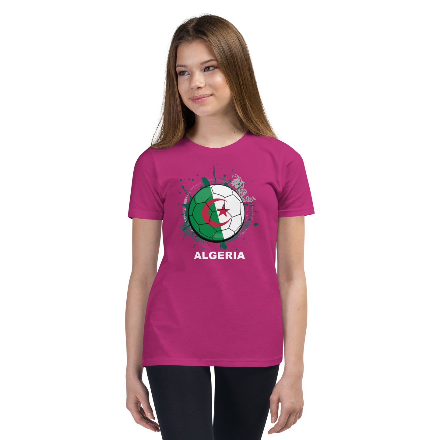 Algeria Soccer Youth Short Sleeve T-Shirt - darks