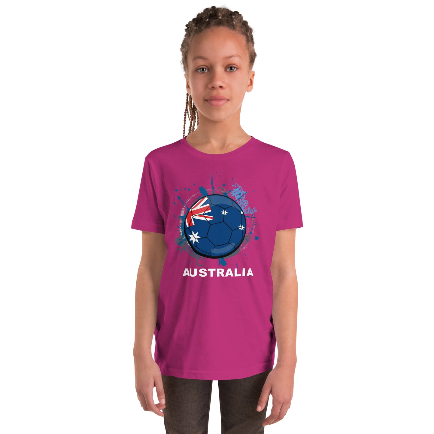 Australia Soccer Youth Short Sleeve T-Shirt - darks