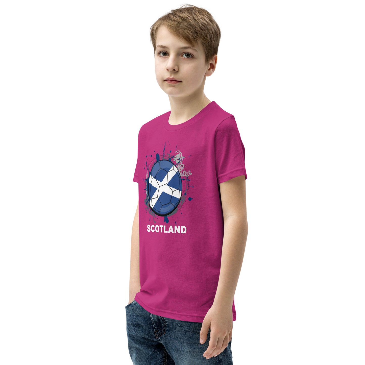 Scotland Soccer Youth Short Sleeve T-Shirt - darks