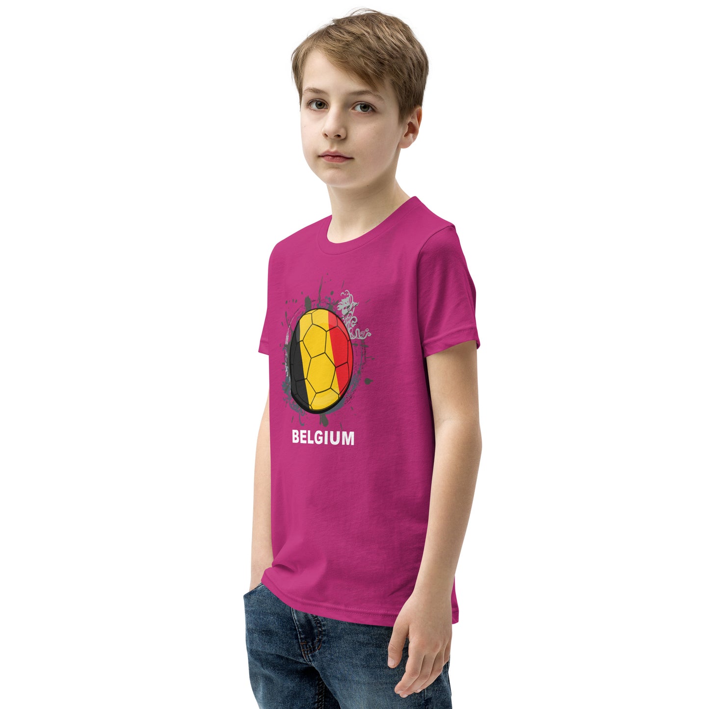 Belgium Soccer Youth Short Sleeve T-Shirt - darks