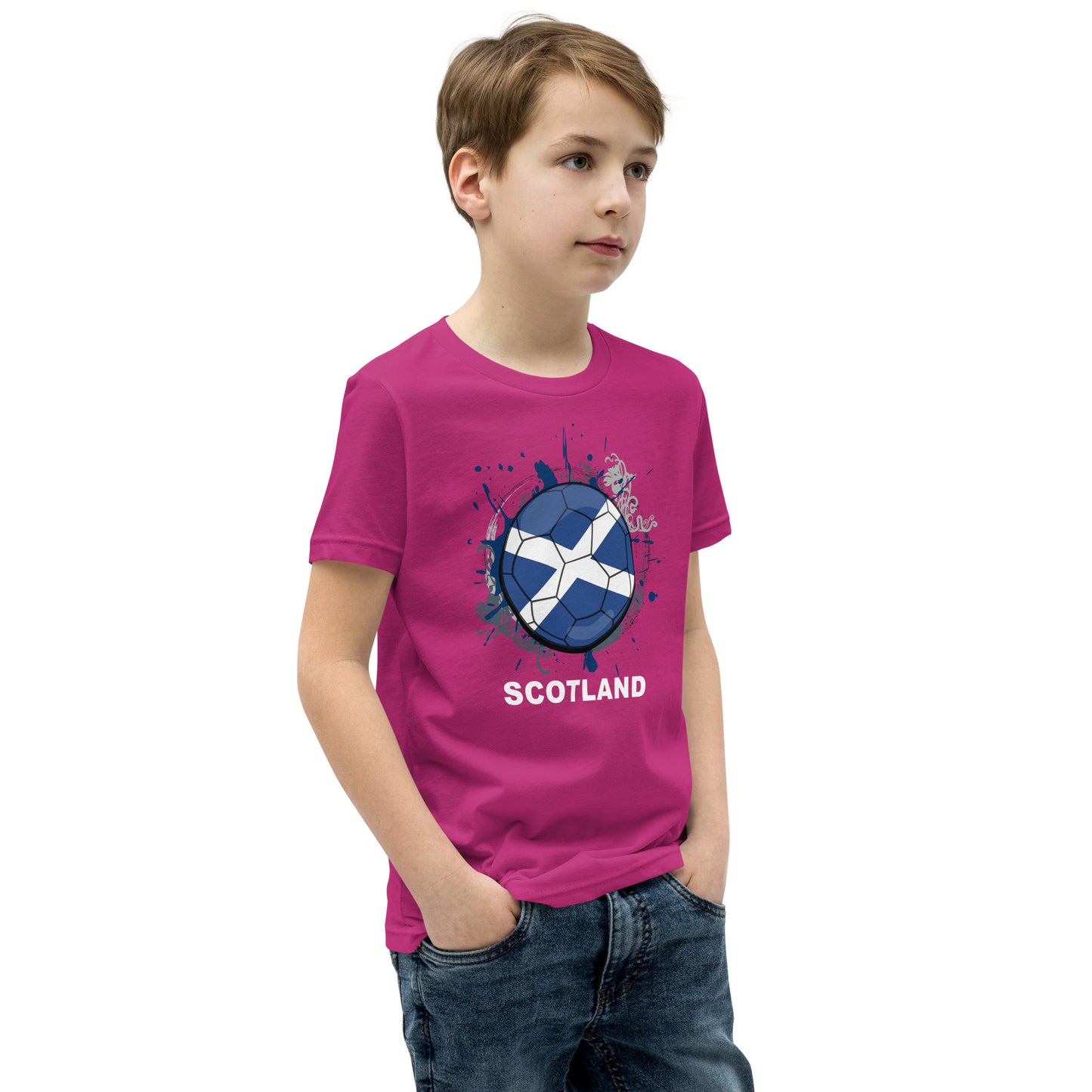 Scotland Soccer Youth Short Sleeve T-Shirt - darks