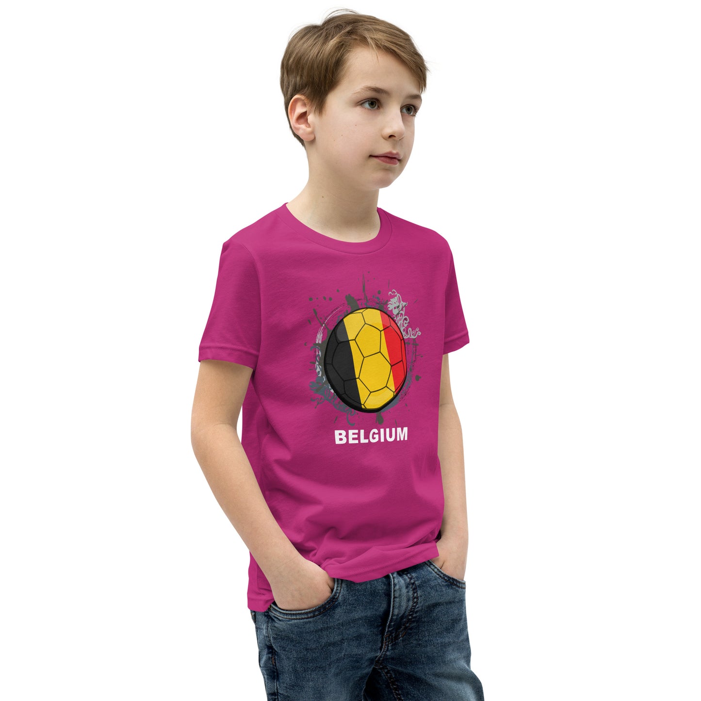 Belgium Soccer Youth Short Sleeve T-Shirt - darks