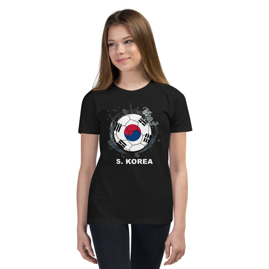 South Korea Soccer Youth Short Sleeve T-Shirt - darks