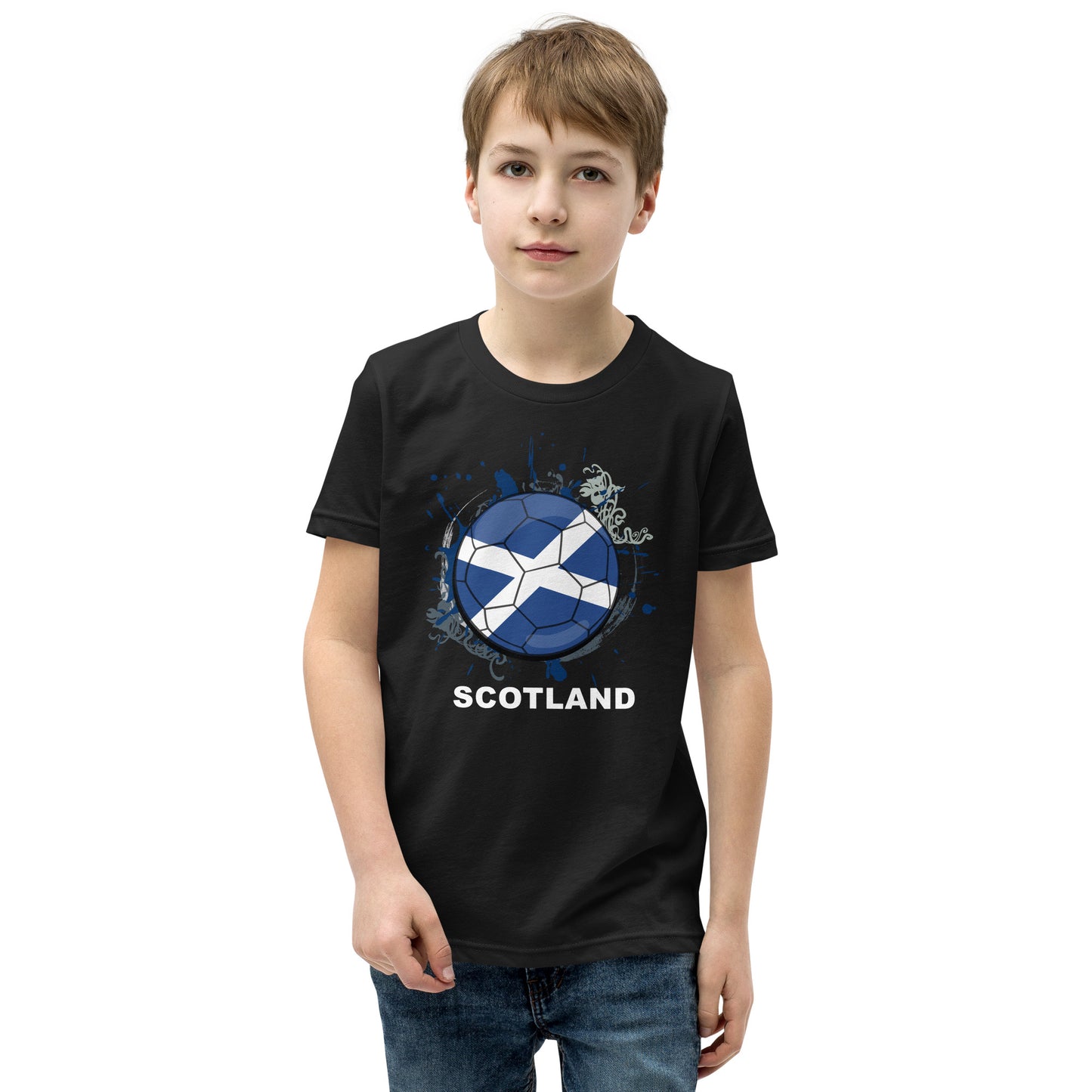 Scotland Soccer Youth Short Sleeve T-Shirt - darks
