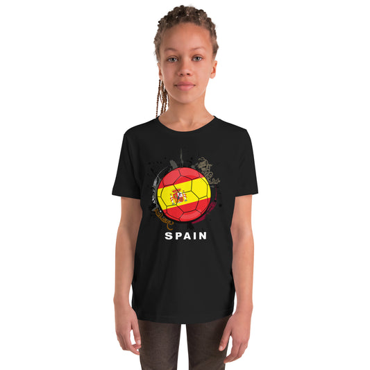 Spain Soccer Youth Short Sleeve T-Shirt - darks