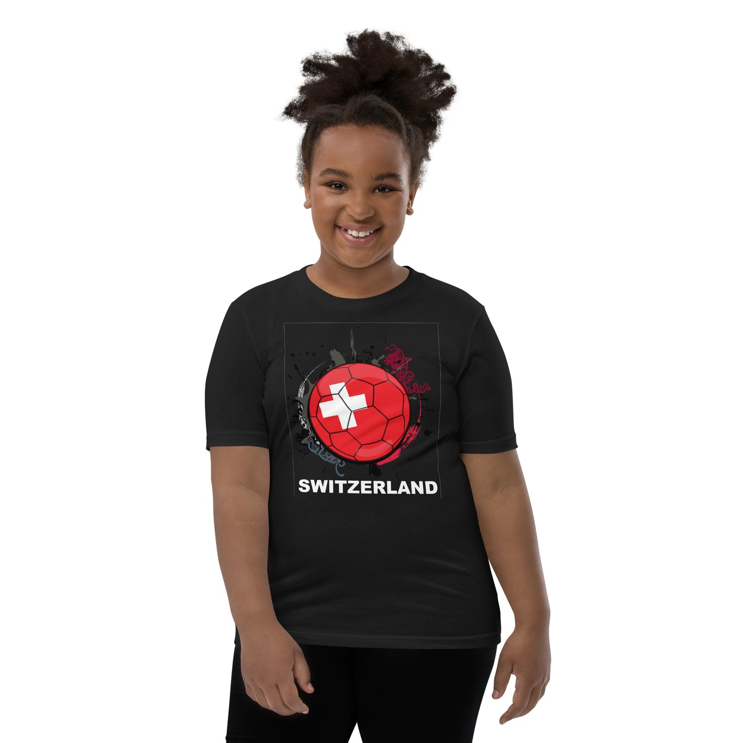 Switzerland Soccer Youth Short Sleeve T-Shirt - darks