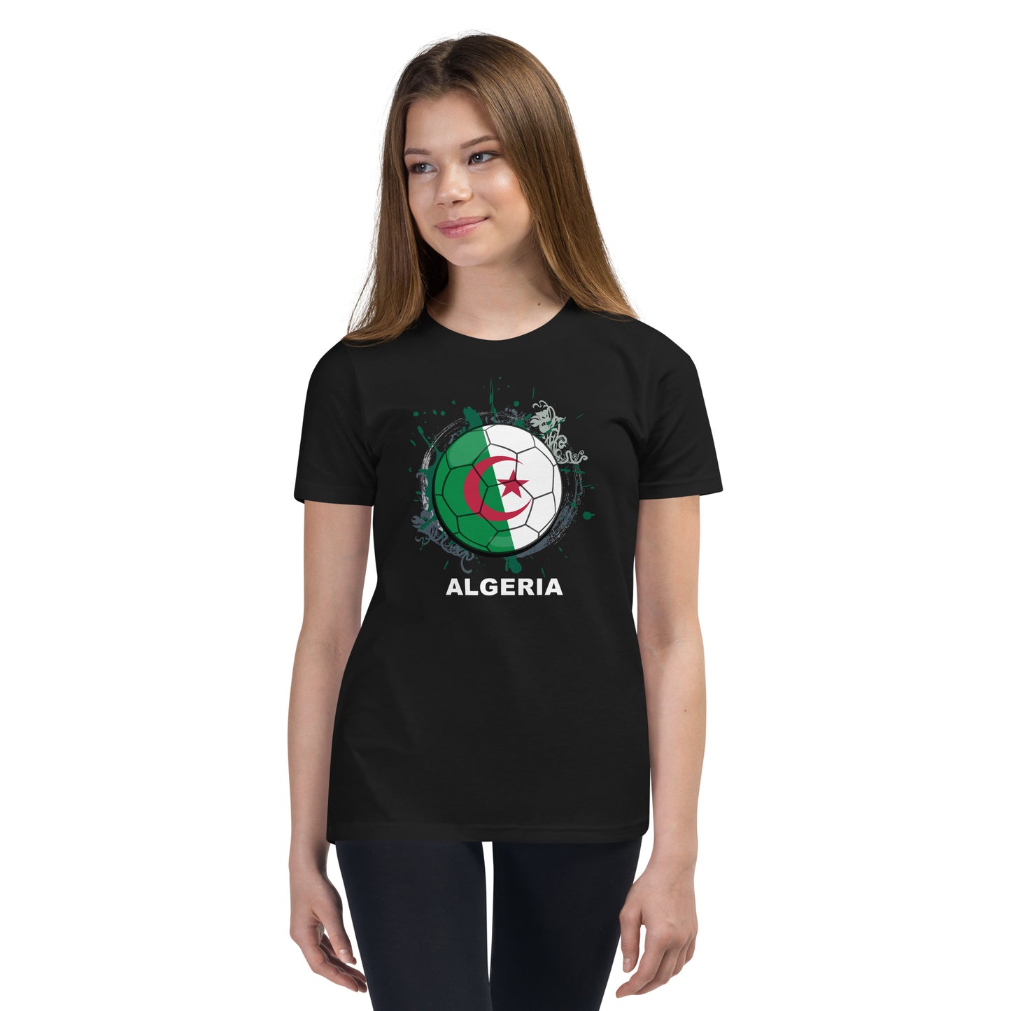 Algeria Soccer Youth Short Sleeve T-Shirt - darks