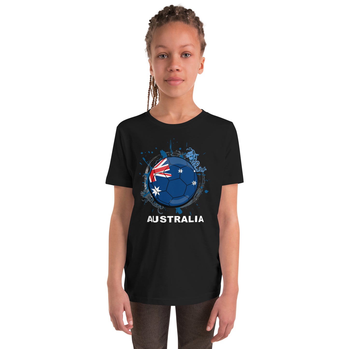 Australia Soccer Youth Short Sleeve T-Shirt - darks