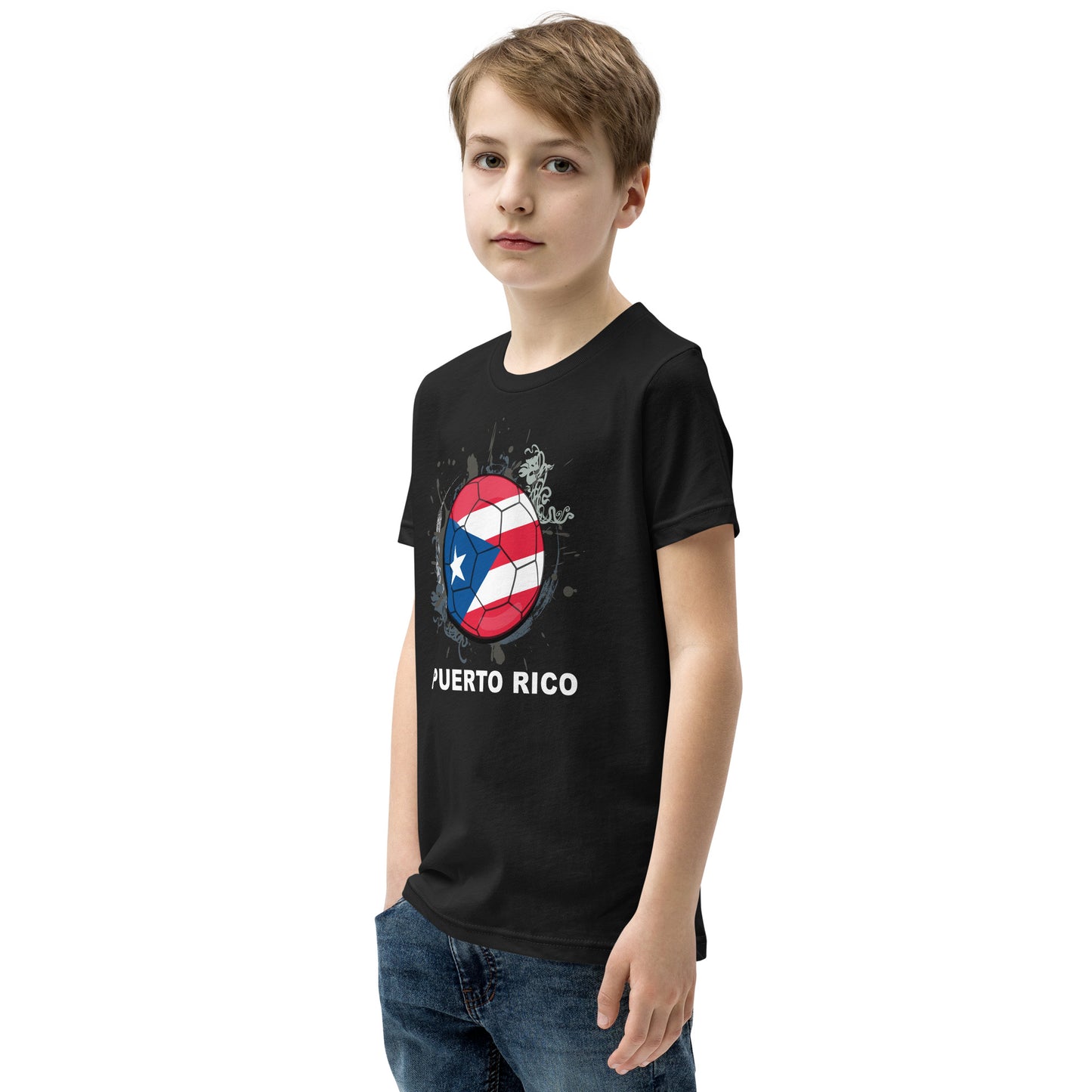 Puerto Rico Soccer Youth Short Sleeve T-Shirt - darks