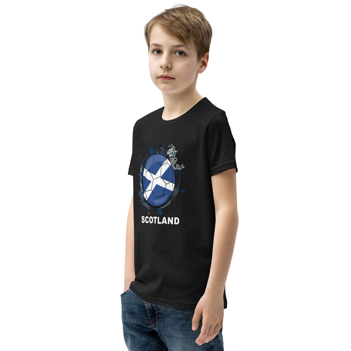 Scotland Soccer Youth Short Sleeve T-Shirt - darks