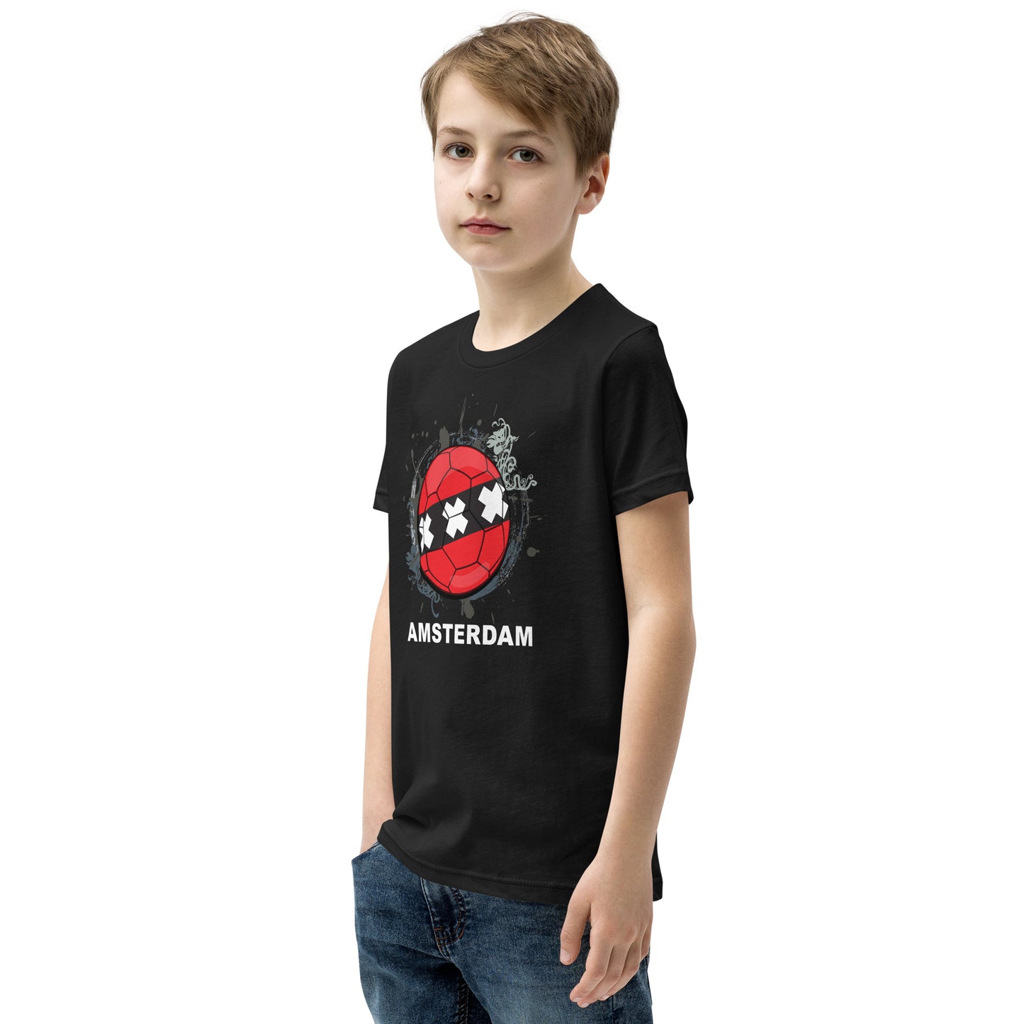 Amsterdam Soccer Youth Short Sleeve T-Shirt - darks