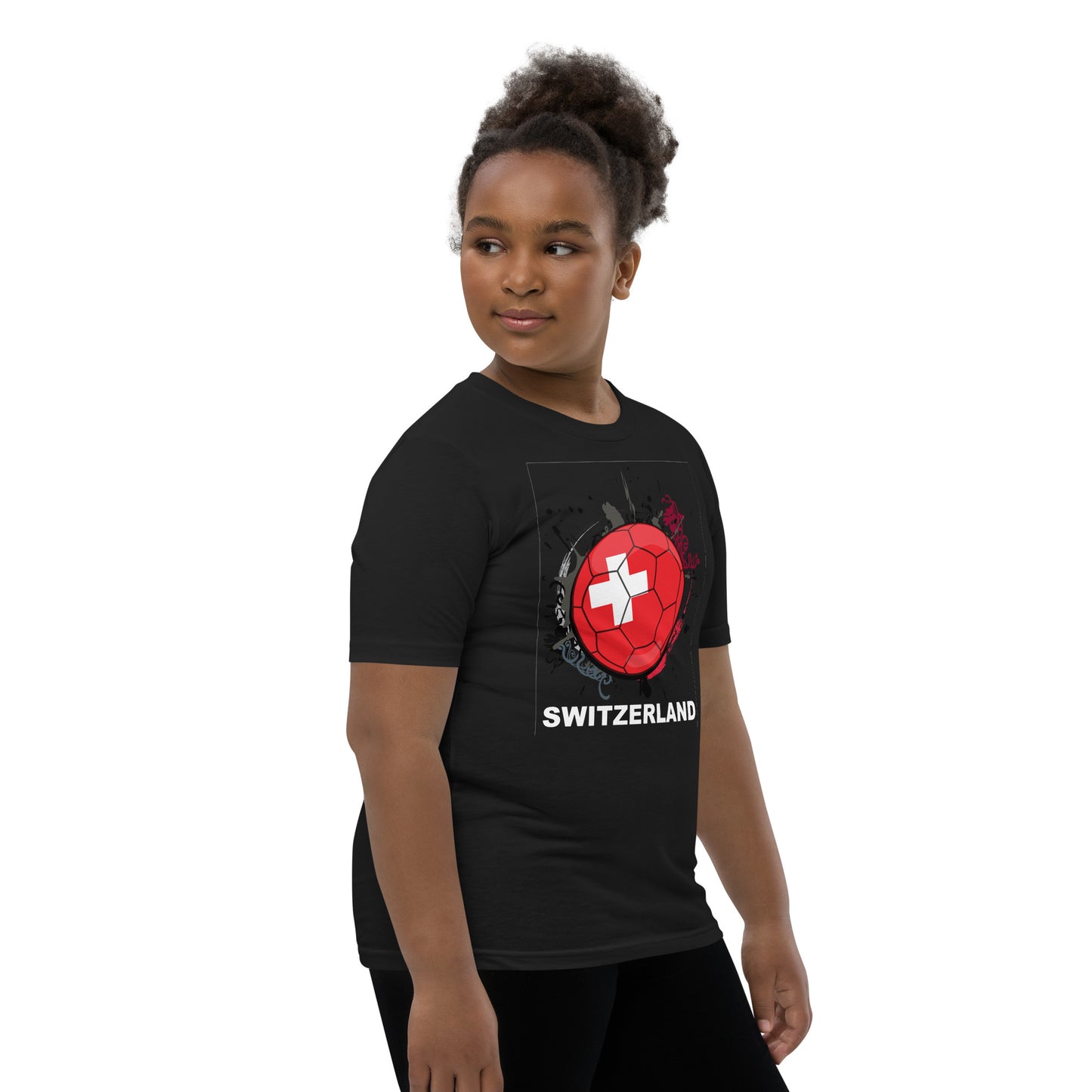 Switzerland Soccer Youth Short Sleeve T-Shirt - darks