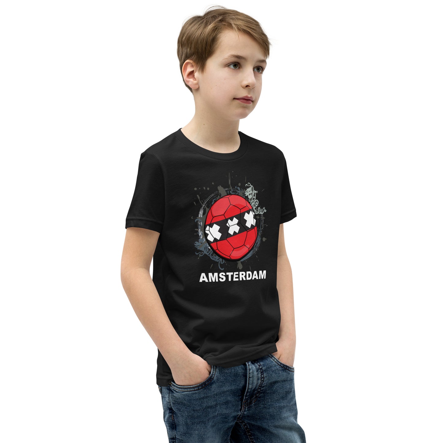 Amsterdam Soccer Youth Short Sleeve T-Shirt - darks