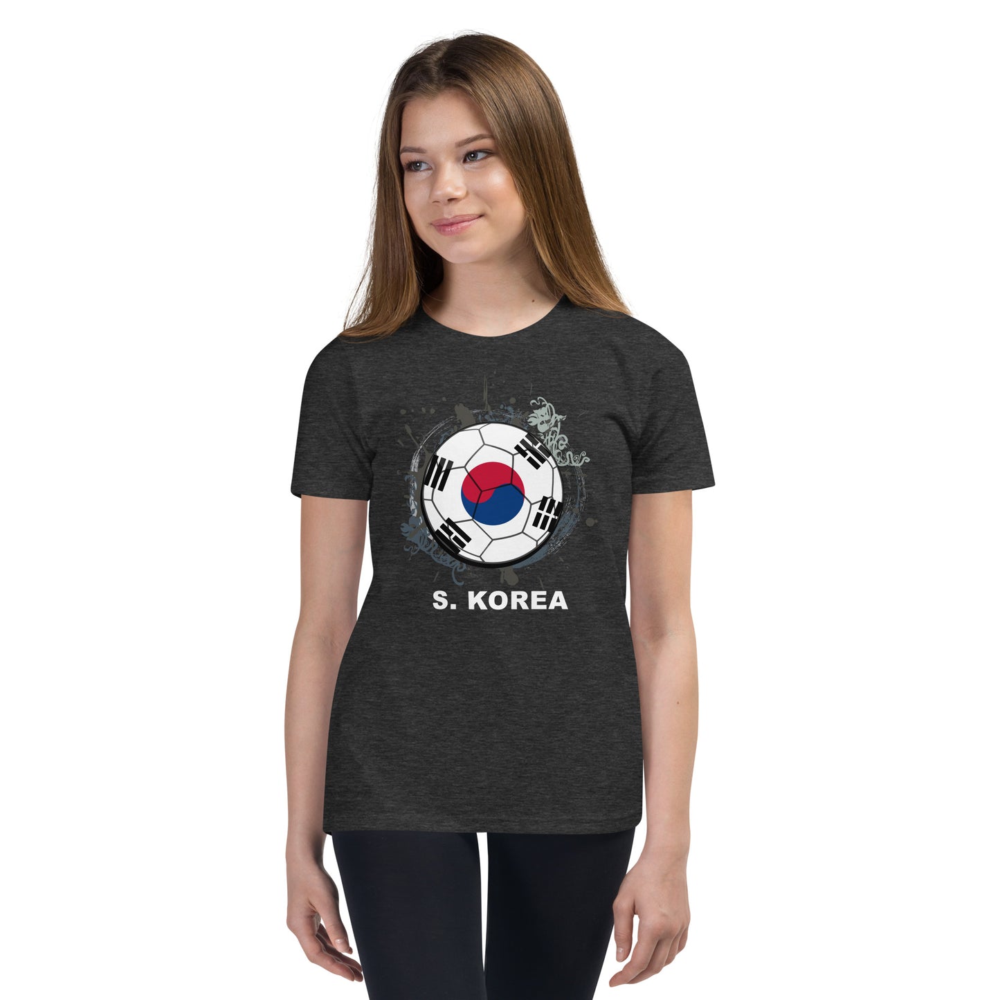 South Korea Soccer Youth Short Sleeve T-Shirt - darks