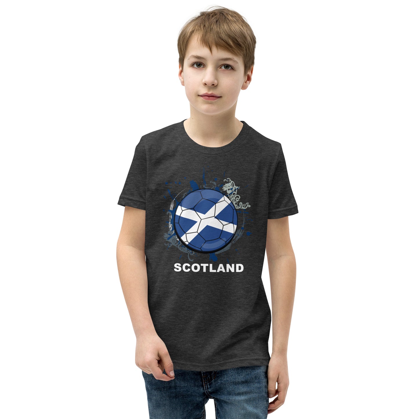 Scotland Soccer Youth Short Sleeve T-Shirt - darks