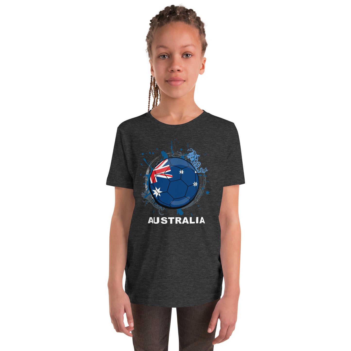 Australia Soccer Youth Short Sleeve T-Shirt - darks