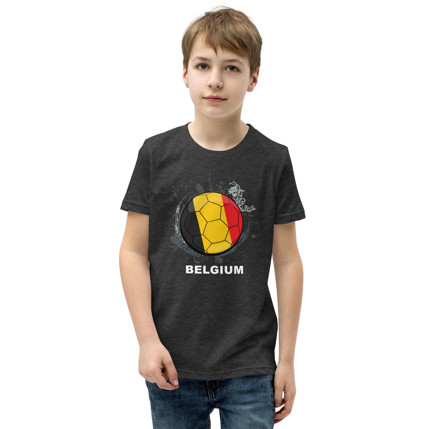 Belgium Soccer Youth Short Sleeve T-Shirt - darks