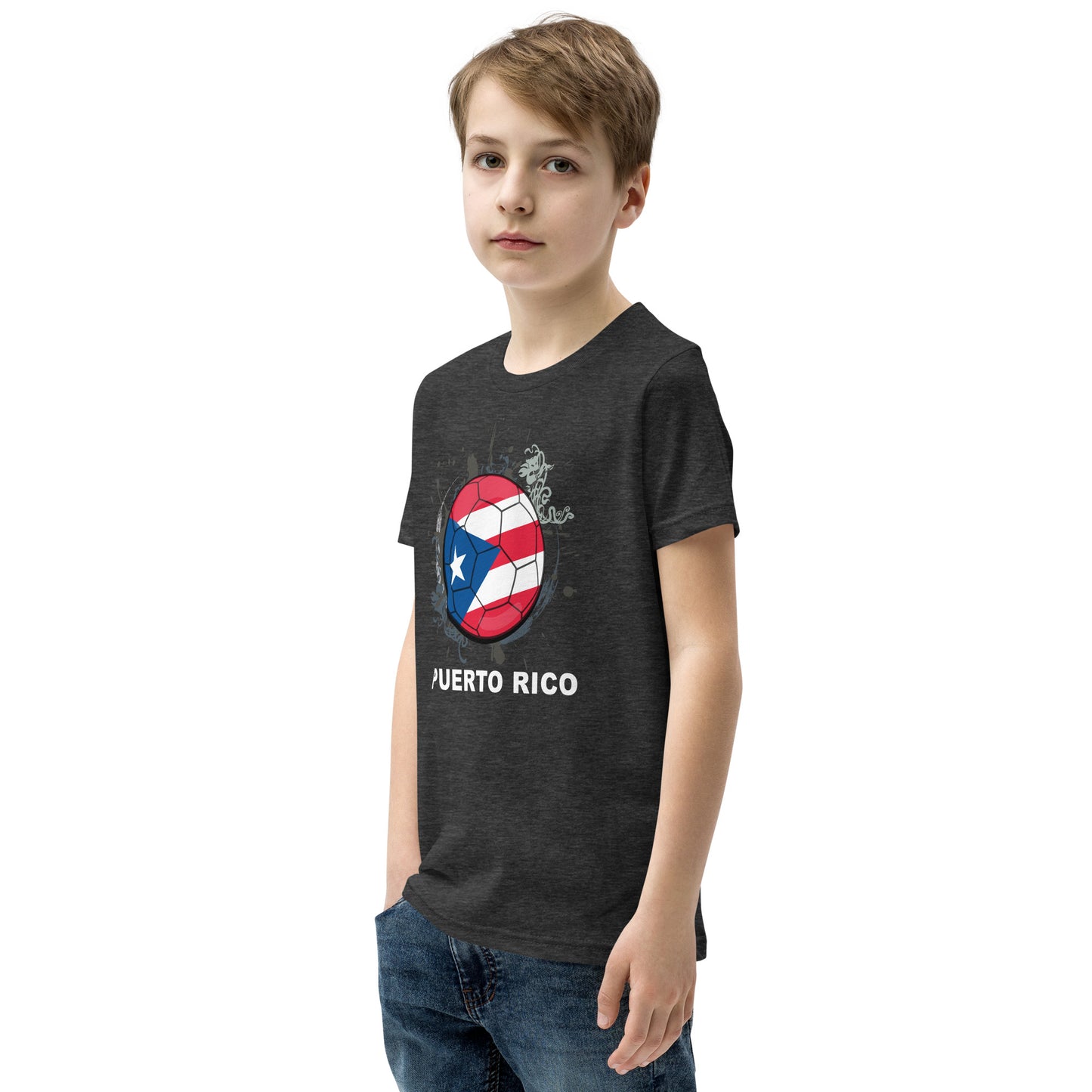 Puerto Rico Soccer Youth Short Sleeve T-Shirt - darks