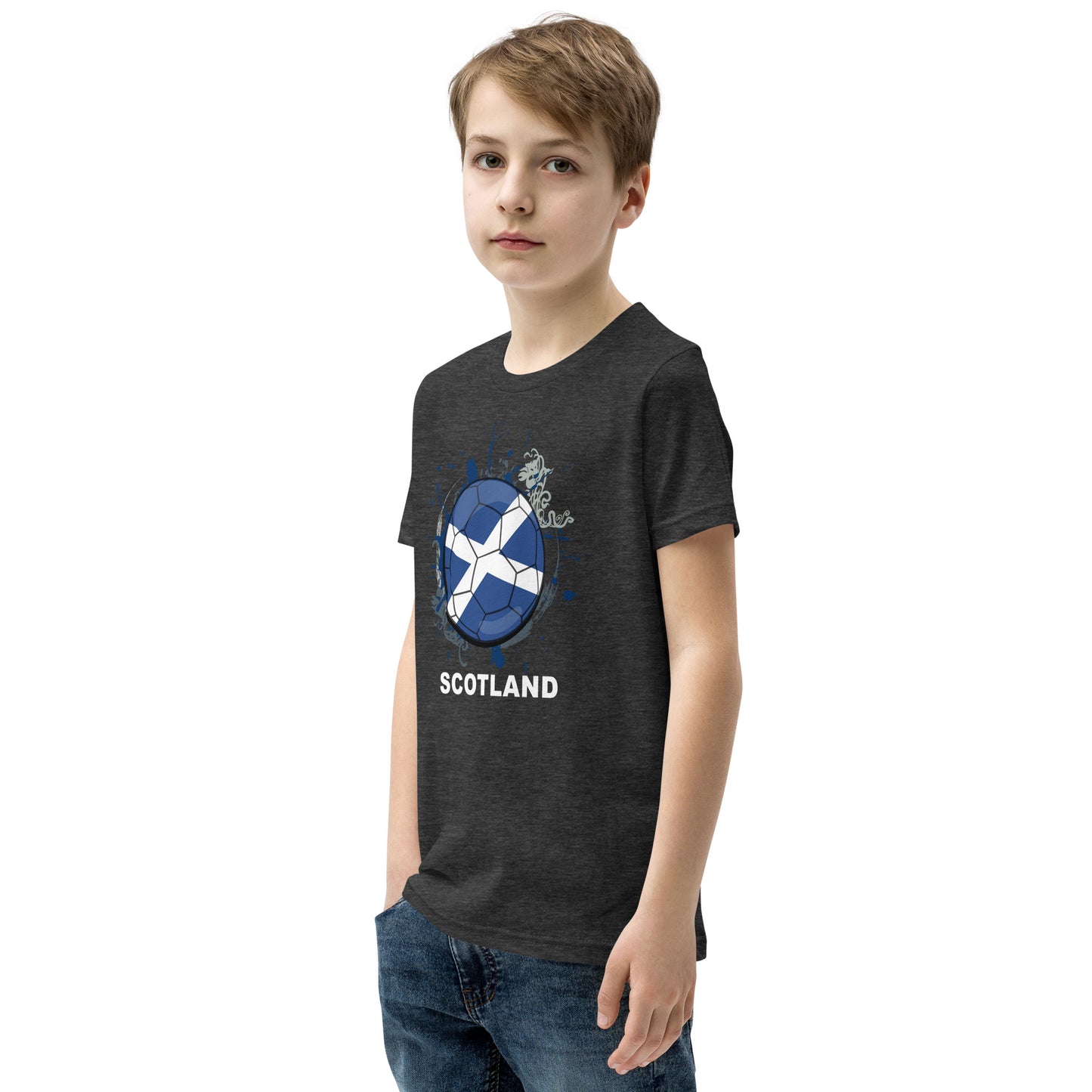 Scotland Soccer Youth Short Sleeve T-Shirt - darks