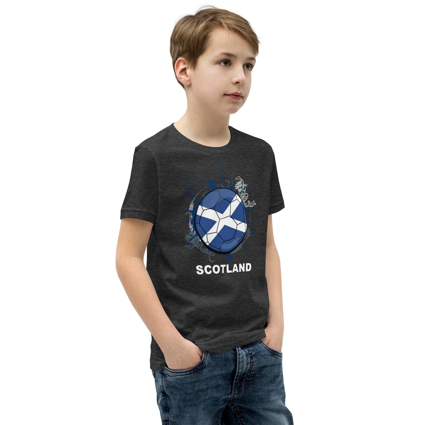 Scotland Soccer Youth Short Sleeve T-Shirt - darks