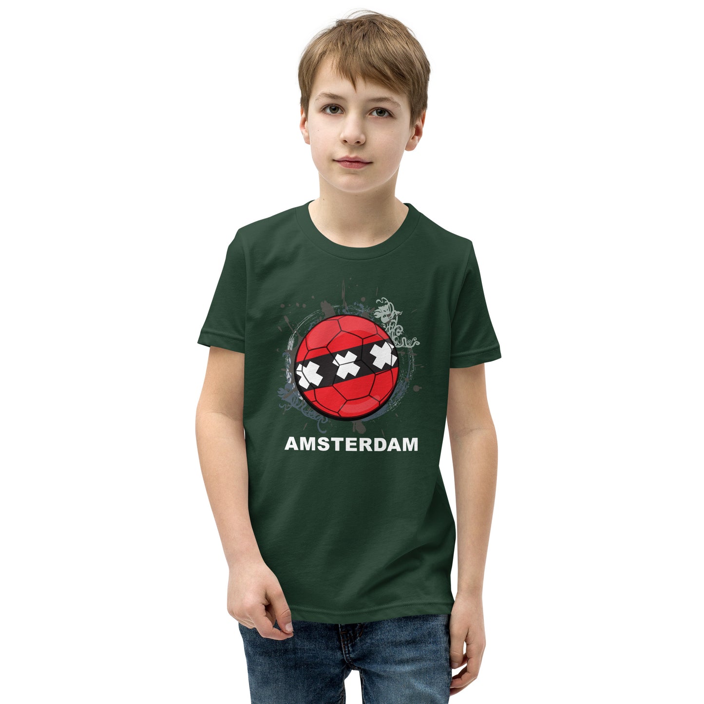 Amsterdam Soccer Youth Short Sleeve T-Shirt - darks