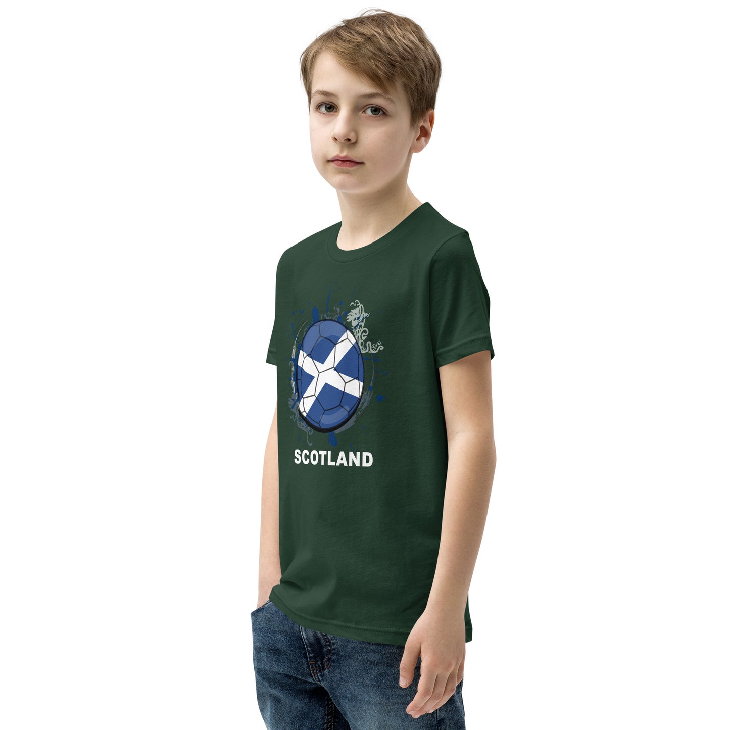 Scotland Soccer Youth Short Sleeve T-Shirt - darks