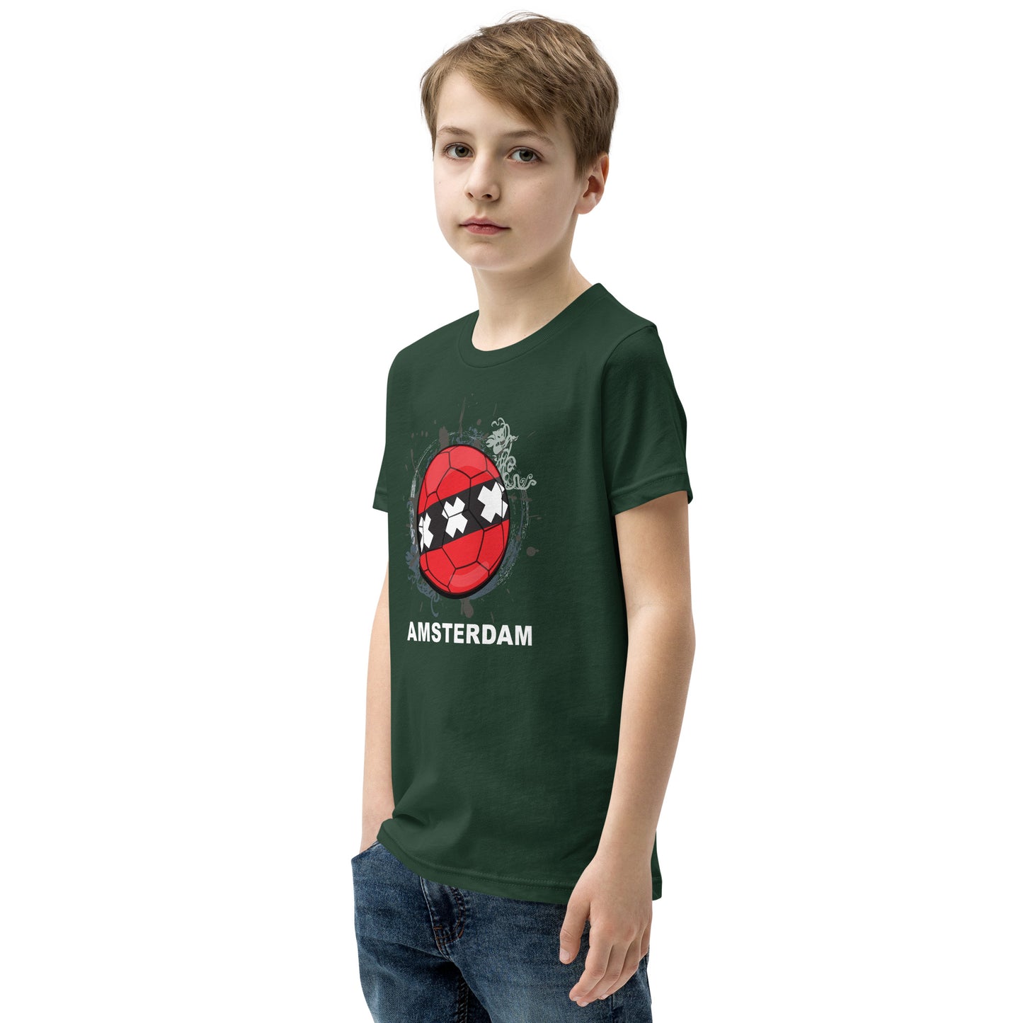 Amsterdam Soccer Youth Short Sleeve T-Shirt - darks