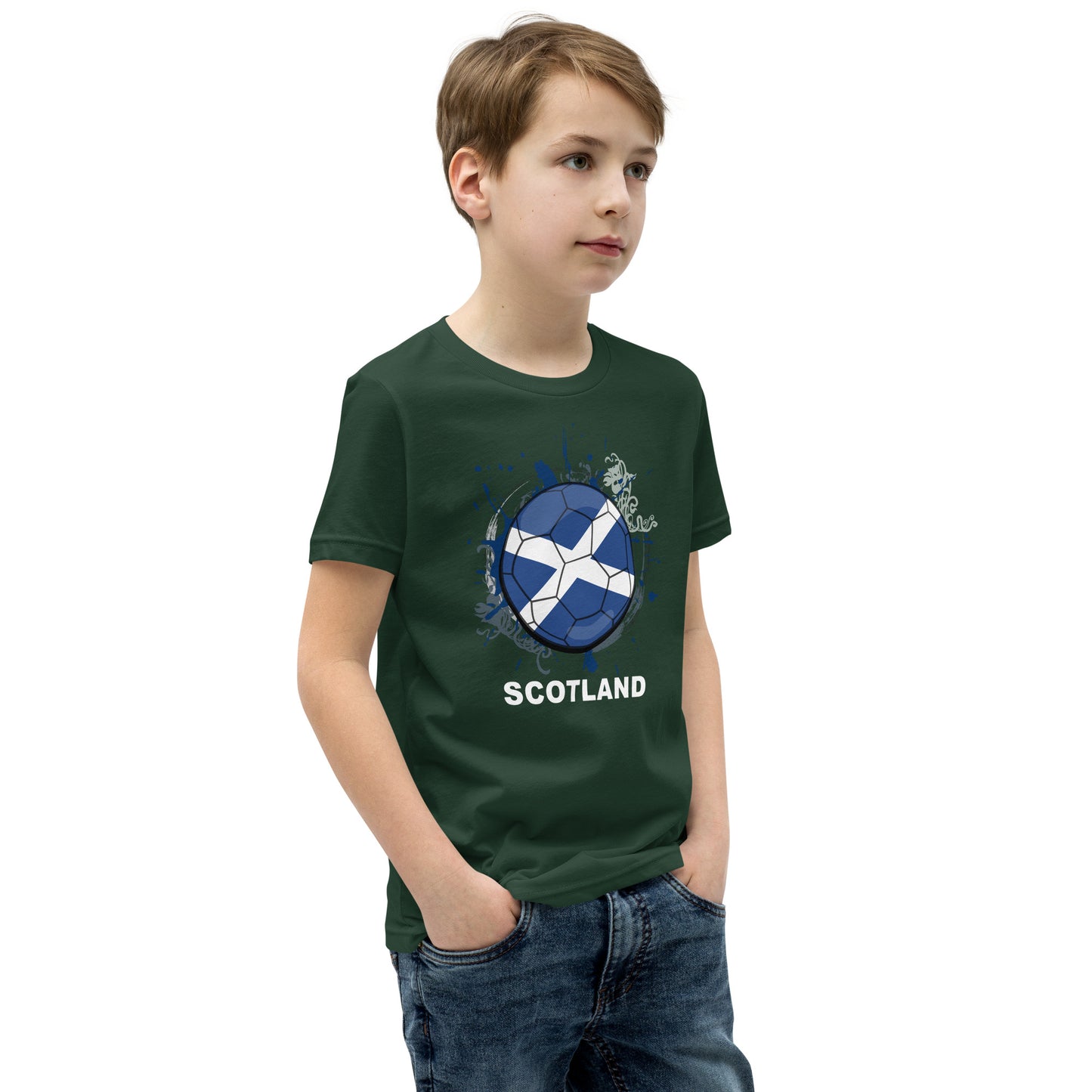 Scotland Soccer Youth Short Sleeve T-Shirt - darks