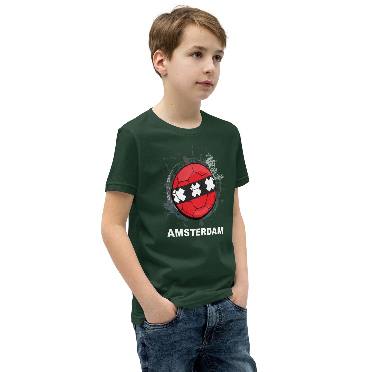 Amsterdam Soccer Youth Short Sleeve T-Shirt - darks