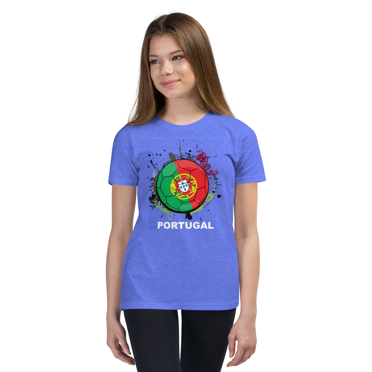 Portugal Rico Soccer Youth Short Sleeve T-Shirt - darks