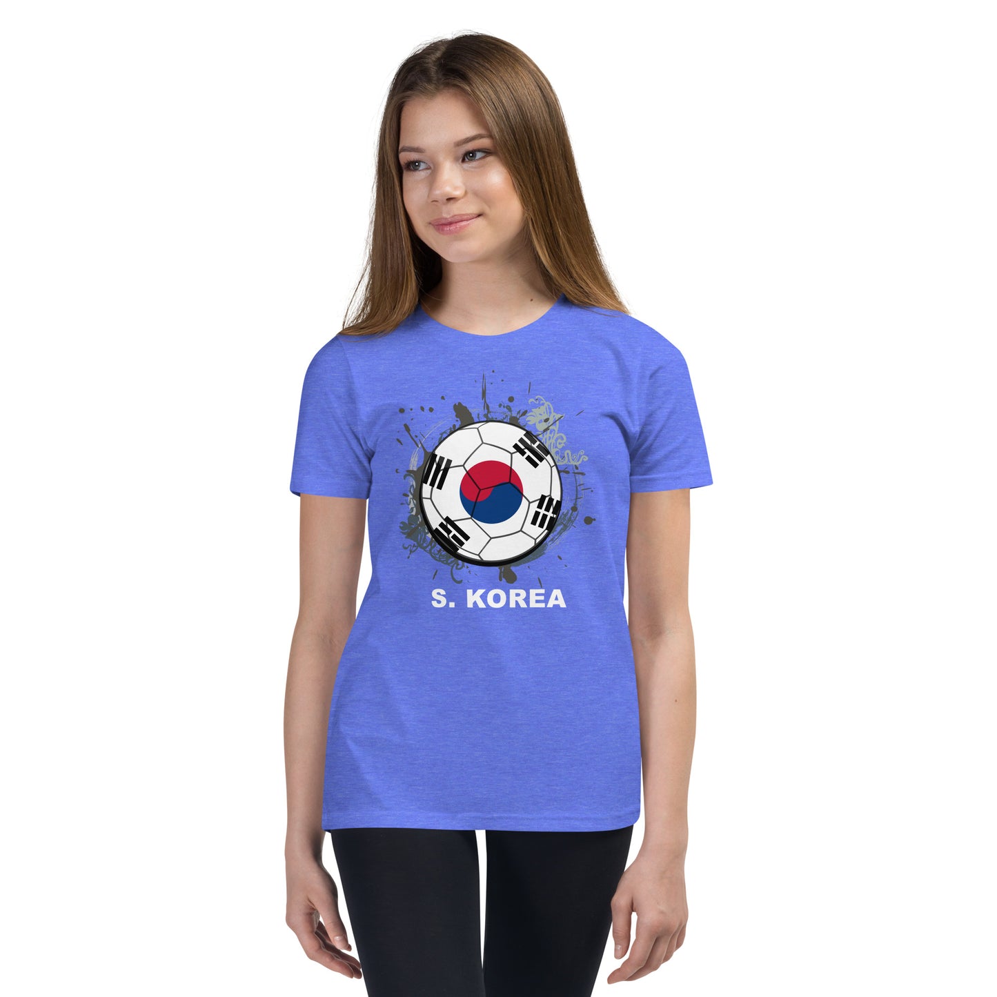 South Korea Soccer Youth Short Sleeve T-Shirt - darks