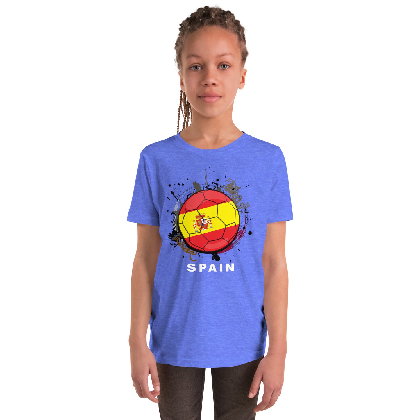 Spain Soccer Youth Short Sleeve T-Shirt - darks