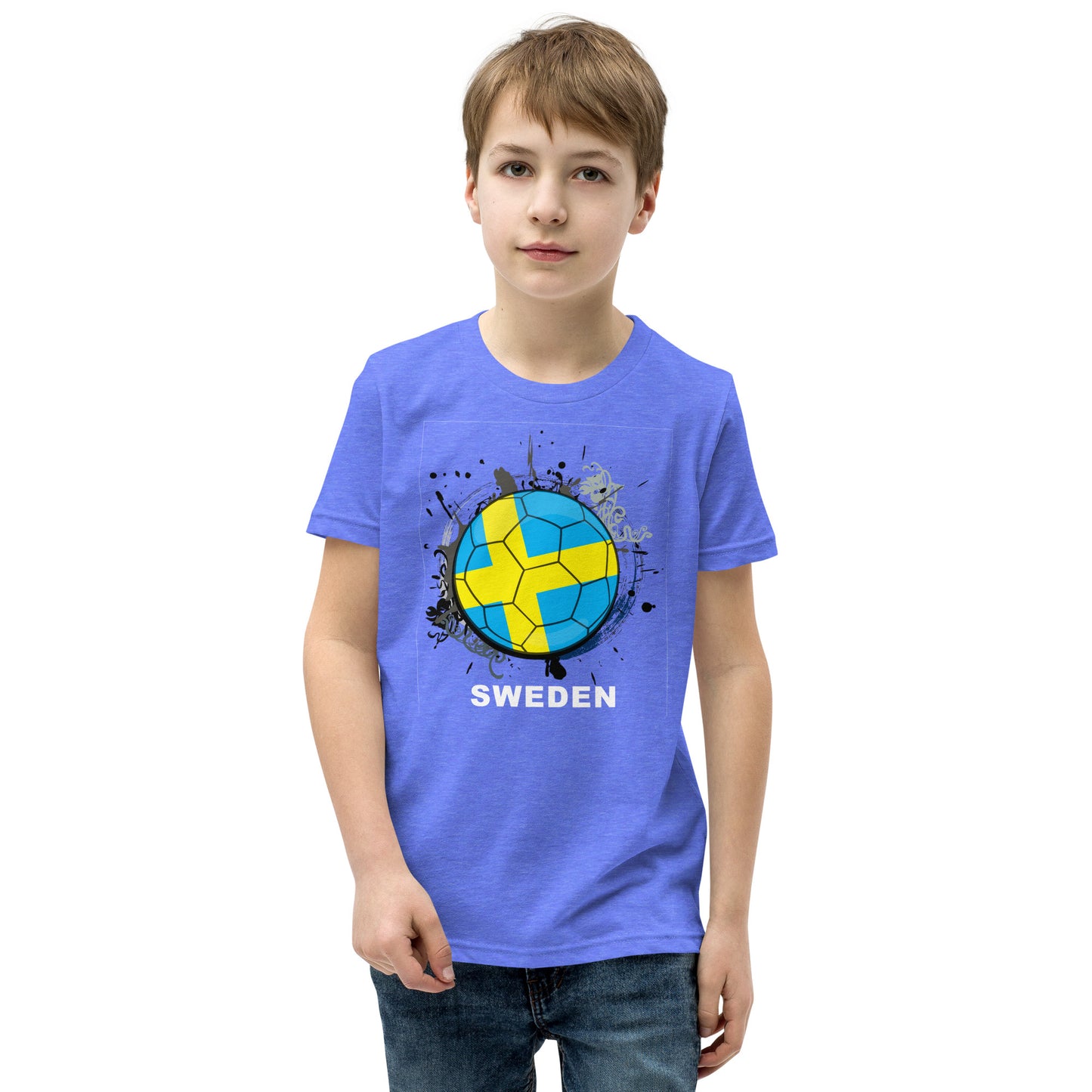 Sweden Soccer Youth Short Sleeve T-Shirt - darks