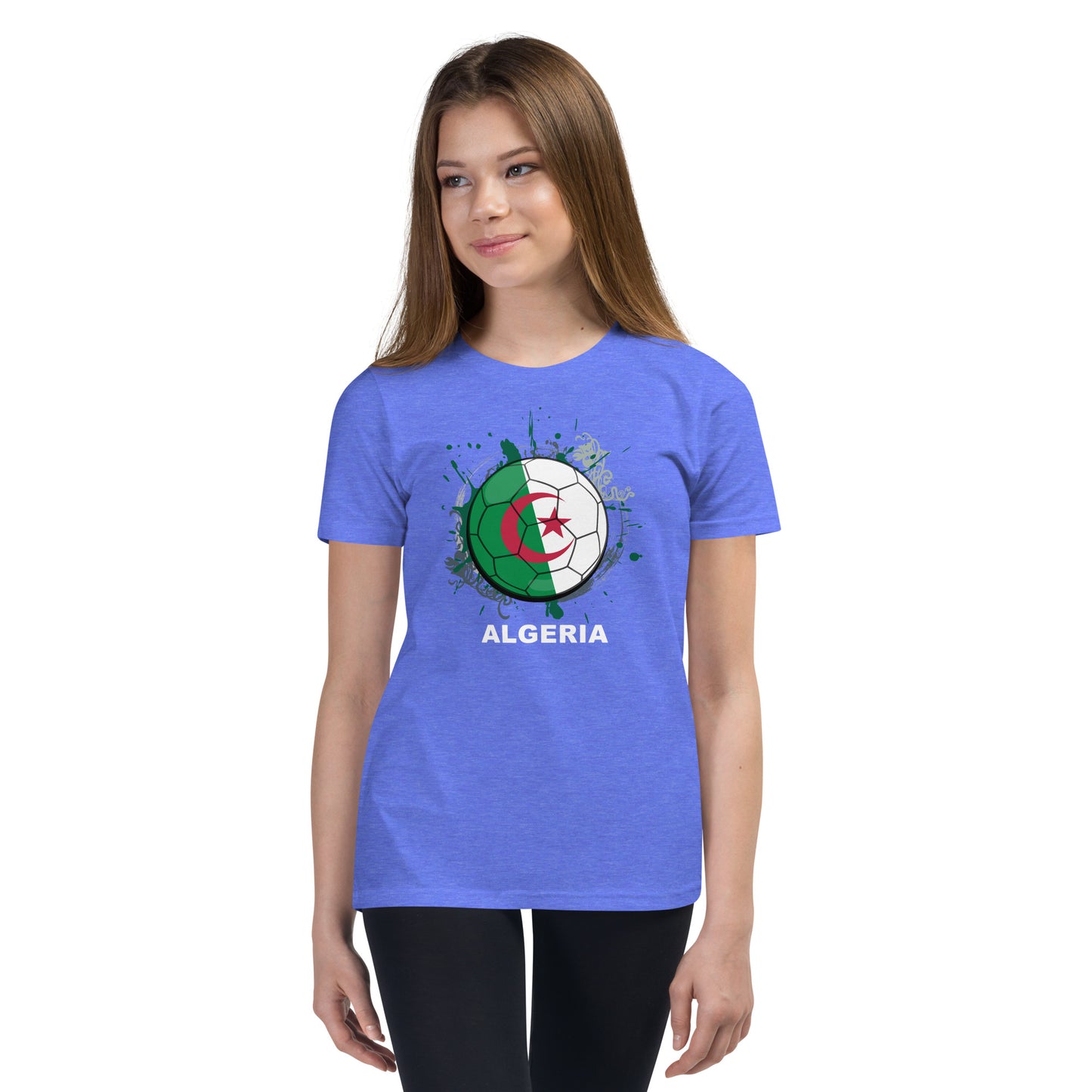 Algeria Soccer Youth Short Sleeve T-Shirt - darks