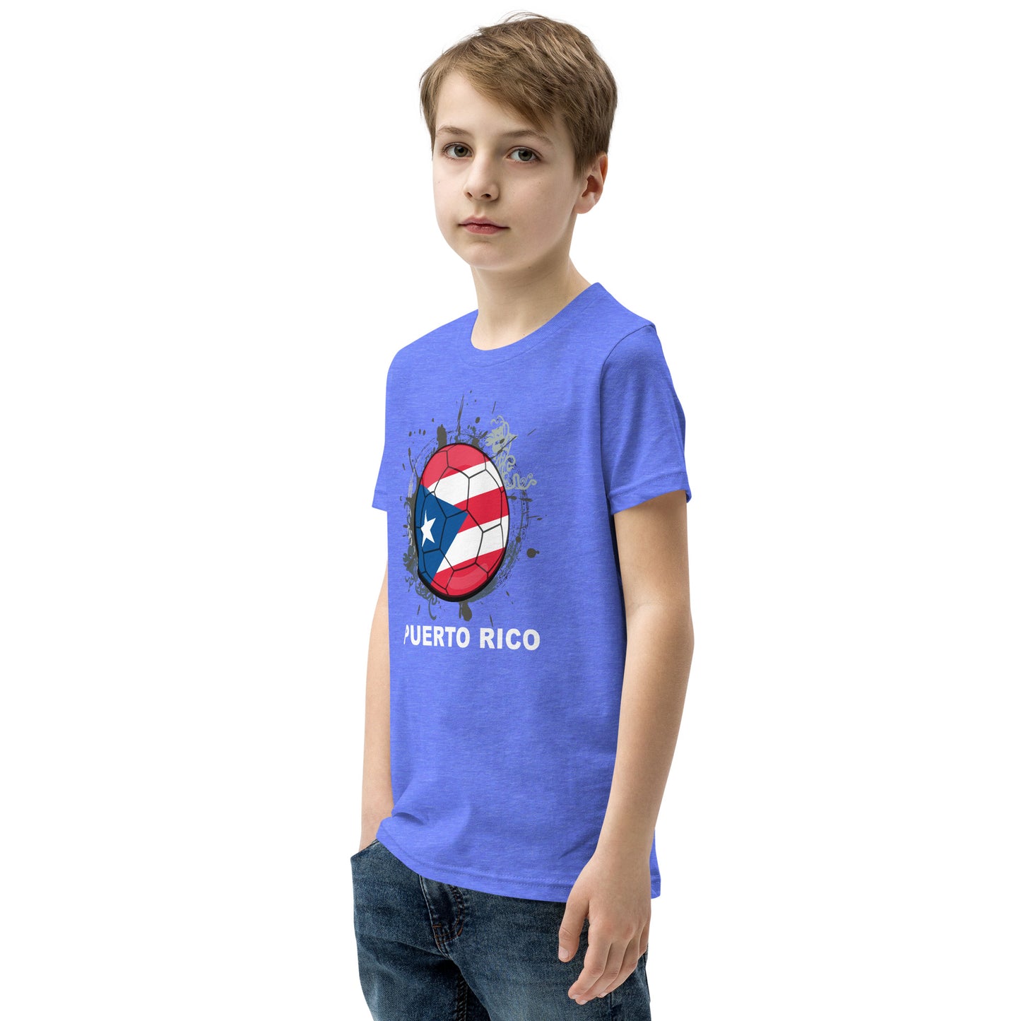 Puerto Rico Soccer Youth Short Sleeve T-Shirt - darks