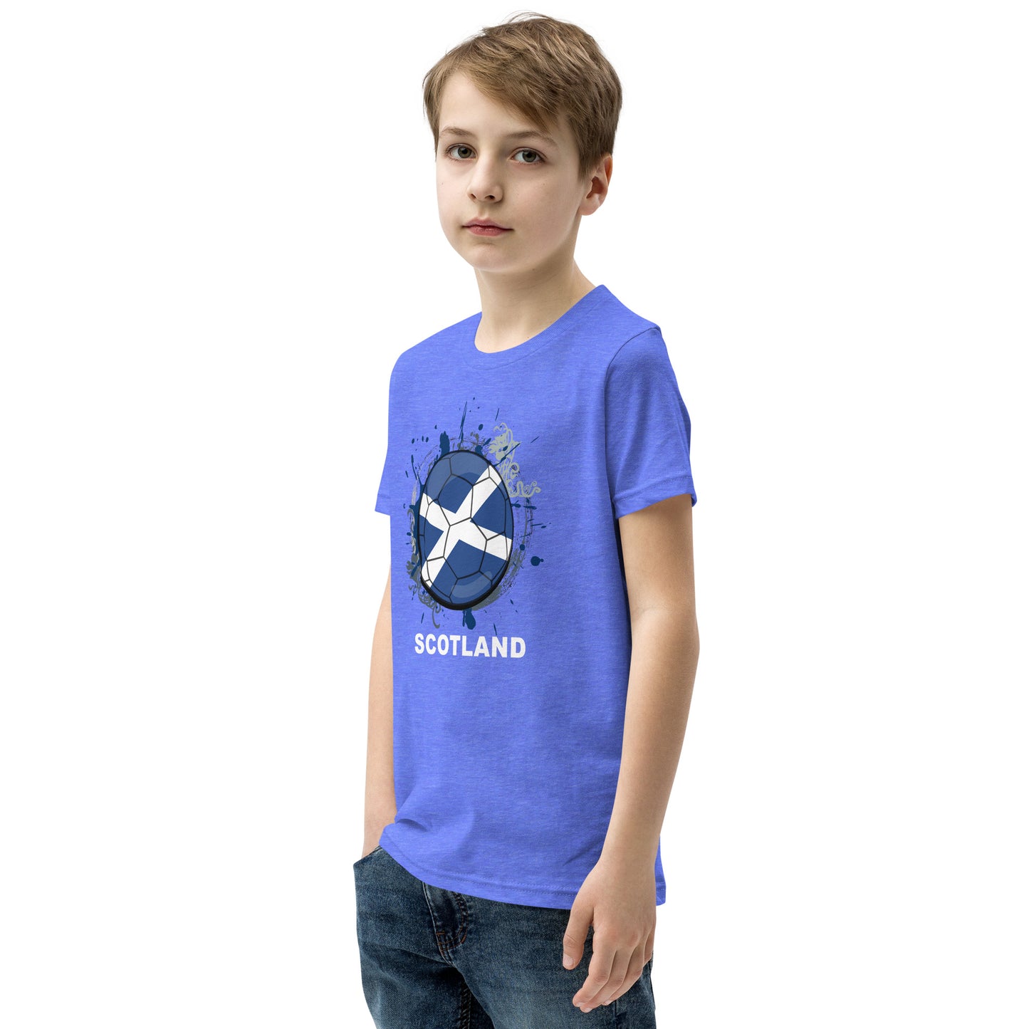 Scotland Soccer Youth Short Sleeve T-Shirt - darks
