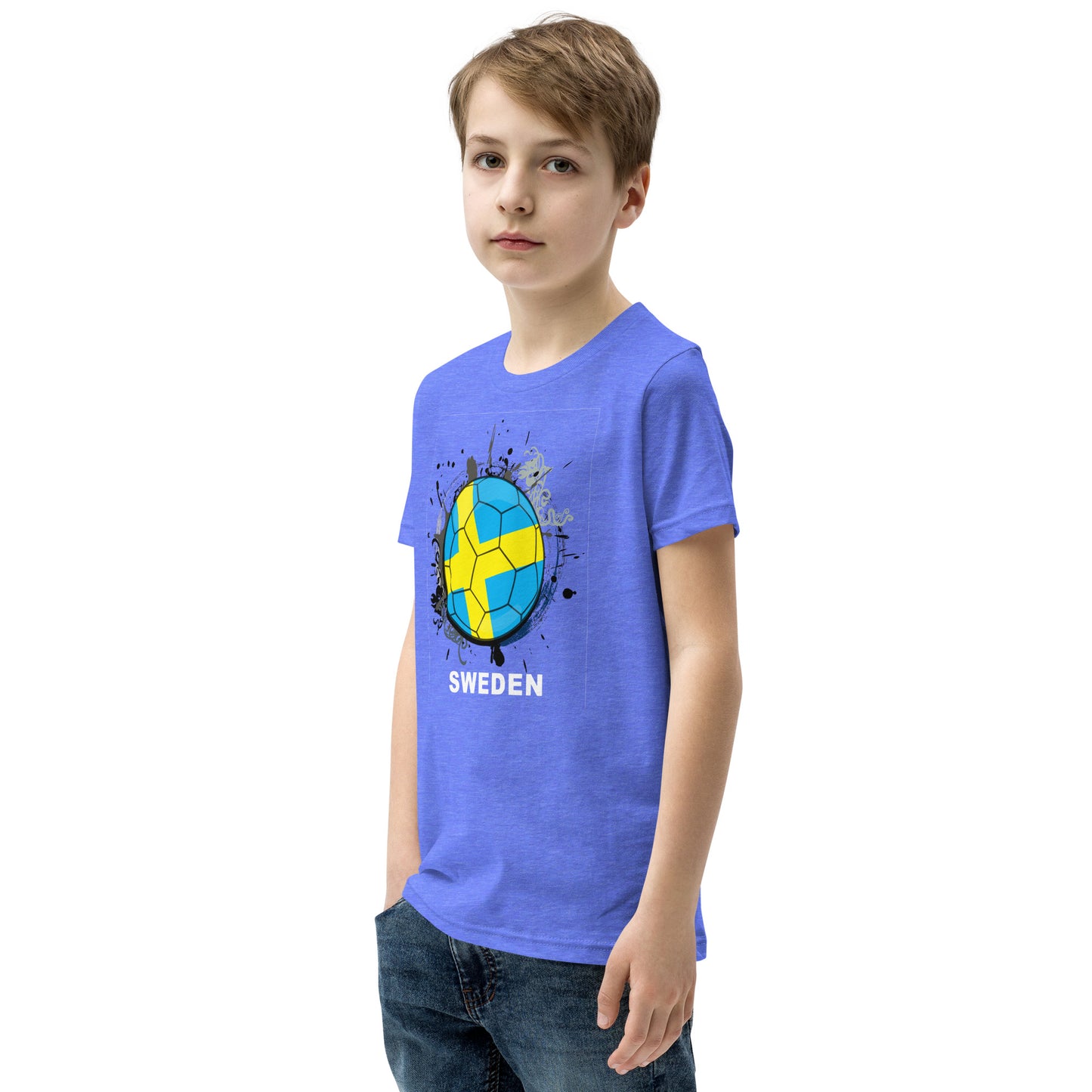 Sweden Soccer Youth Short Sleeve T-Shirt - darks