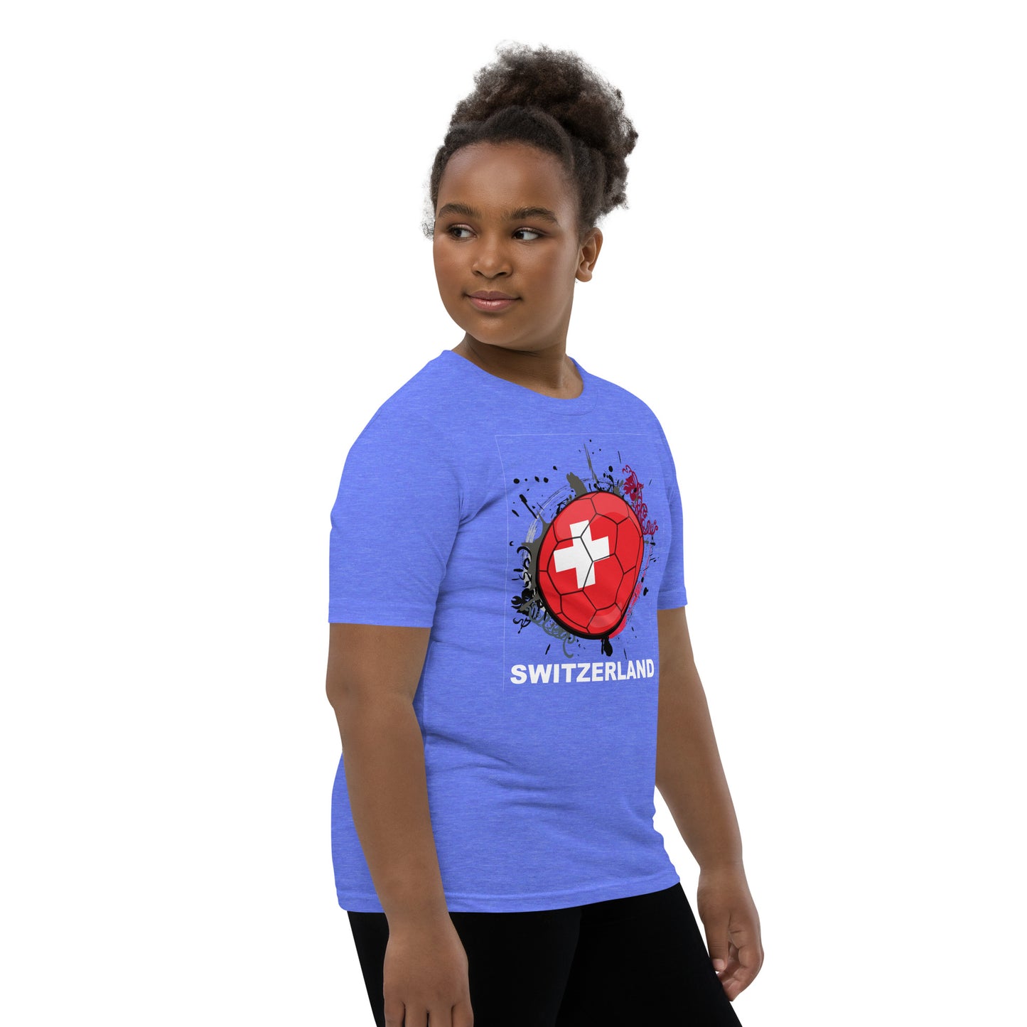 Switzerland Soccer Youth Short Sleeve T-Shirt - darks