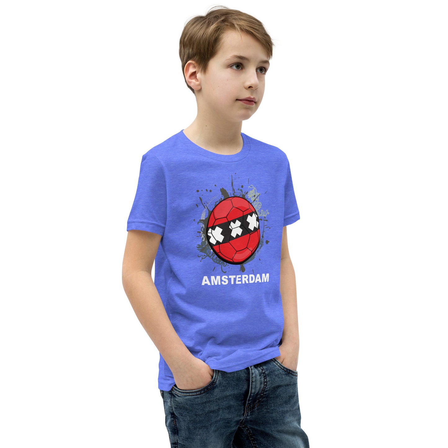 Amsterdam Soccer Youth Short Sleeve T-Shirt - darks