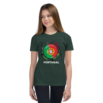 Portugal Rico Soccer Youth Short Sleeve T-Shirt - darks