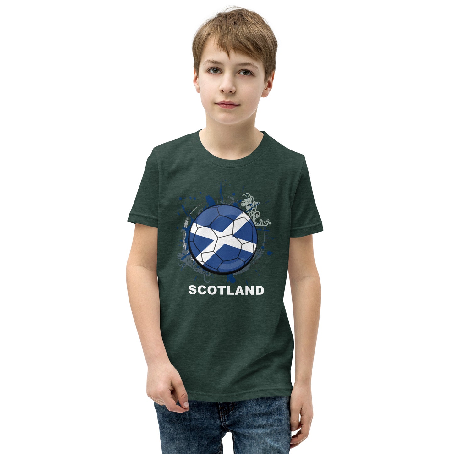 Scotland Soccer Youth Short Sleeve T-Shirt - darks