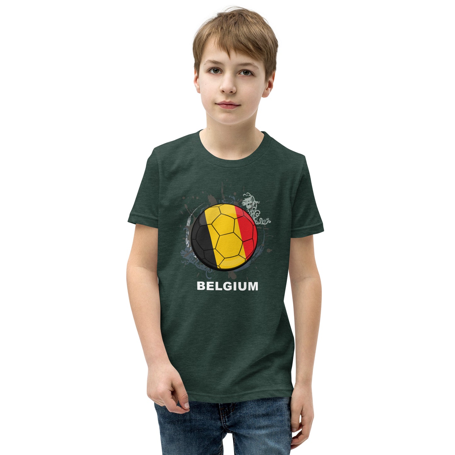 Belgium Soccer Youth Short Sleeve T-Shirt - darks