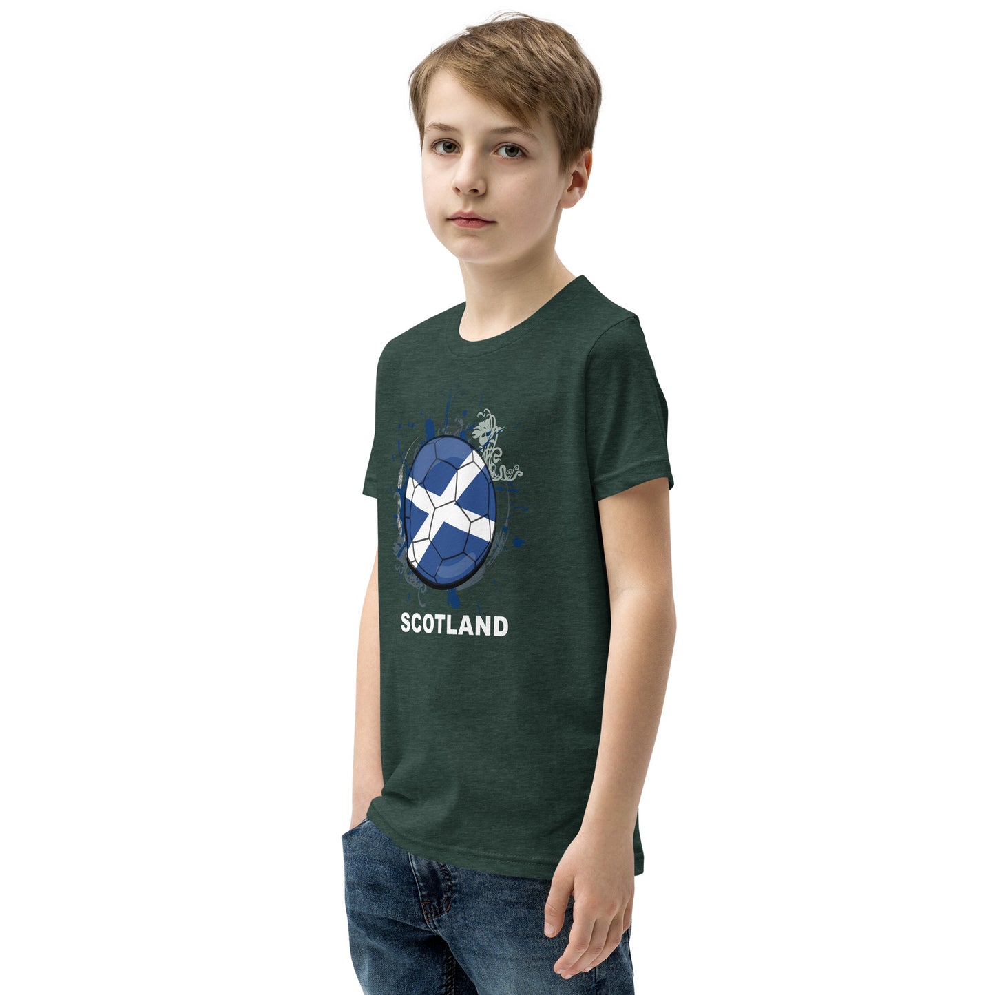 Scotland Soccer Youth Short Sleeve T-Shirt - darks