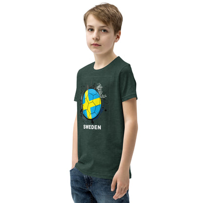 Sweden Soccer Youth Short Sleeve T-Shirt - darks