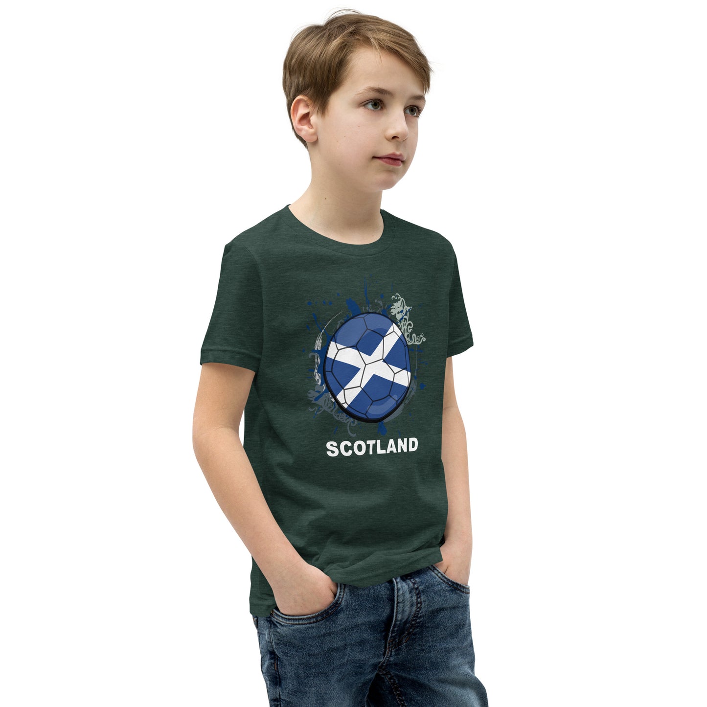 Scotland Soccer Youth Short Sleeve T-Shirt - darks